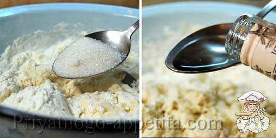 сахар и водка в тесто